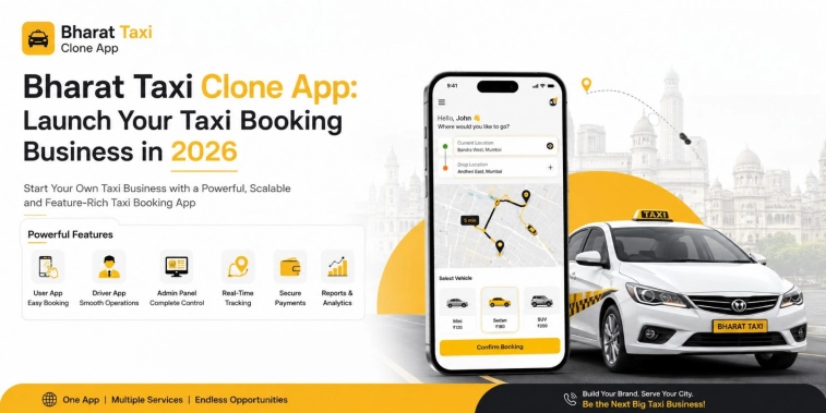 Bharat Taxi Clone App for launching a taxi booking business in 2026