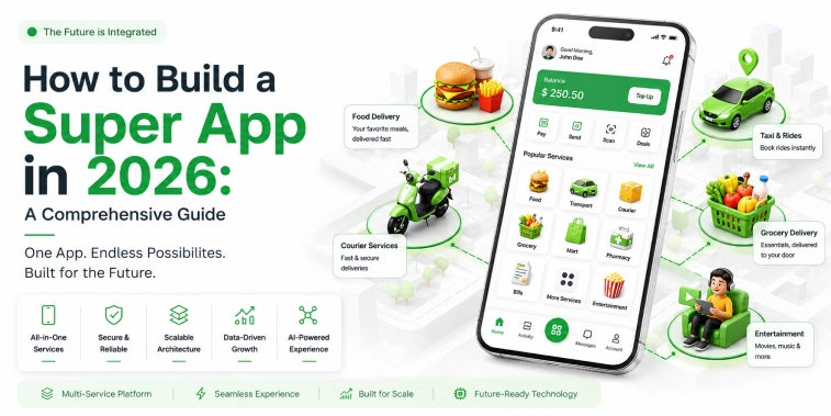 Super app development guide with features and technology in 2026
