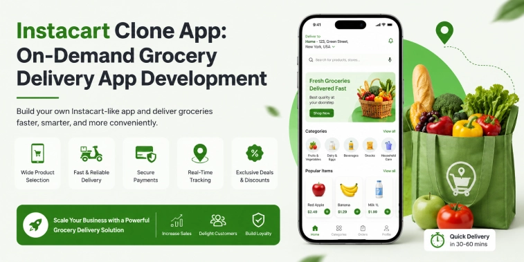 Instacart Clone App On-Demand Grocery Delivery App Development