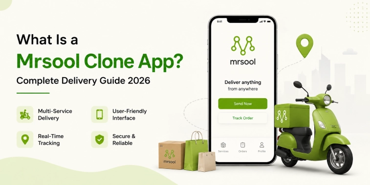Mrsool Clone App interface showing customer ordering, delivery partner tracking and admin dashboard for an on-demand delivery platform in 2026.