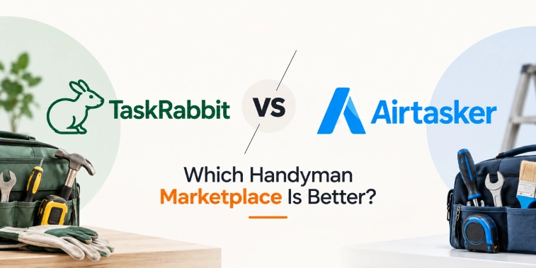 TaskRabbit vs Airtasker comparison for handyman and home service marketplace apps