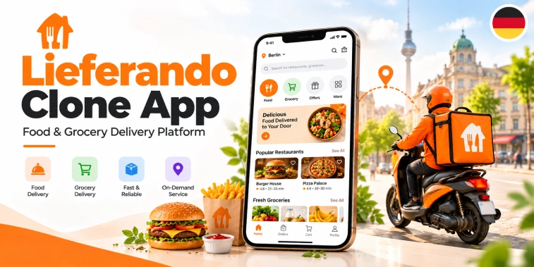 Lieferando Clone App for food and grocery delivery platform